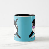 Orca Killer Whale Zweifarbige Tasse (Mittel)