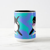 Orca Killer Whale Zweifarbige Tasse (Mittel)