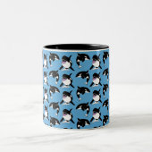 Orca Killer Whale Zweifarbige Tasse (Mittel)