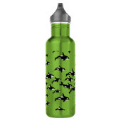 Orca Killer Whales Marine Wildlife Graphic Print Edelstahlflasche (Rechts)