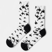 Orca Killers Whales Muster Ozean Print Socken (Linkes Detail)