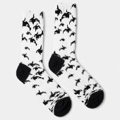 Orca Killers Whales Muster Ozean Print Socken (Rechts)