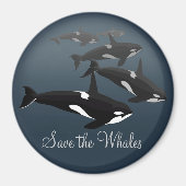 Orca Kühlschrankmagnet Custom Killer Whale Kunst, (Vorne)