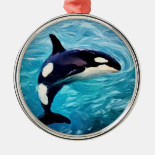 Orca-Kunst Ornament Aus Metall