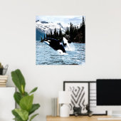 Orca Leaping Poster (Heimbüro)