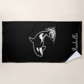 Orca Leaping Strandtuch (Vorderseite)