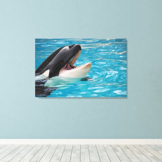 Orca-Leinwand Leinwanddruck (Insitu (Holzboden))