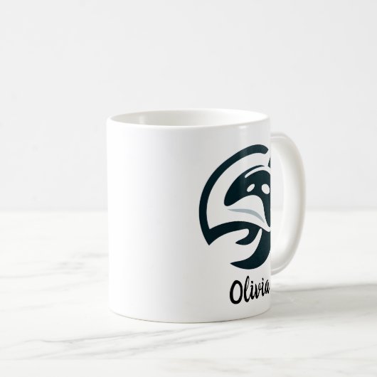 Orca-Liebe Kaffeetasse (VorderseiteRechts)