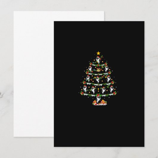 Orca Lover Xmas Lights Orca Einladung (Vorne/Hinten)