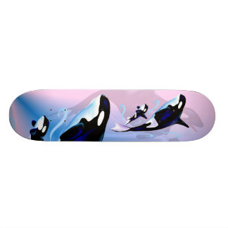 Orca-Mama und BabySkateboard Skateboard