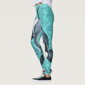 Orca Map Aquamarin Leggings (Links)