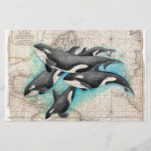 Orca Map Atlas Briefpapier (Vorderseite)