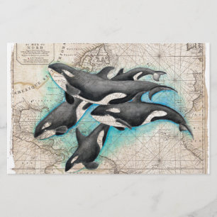 Orca Map Atlas Briefpapier