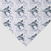 Orca Map Blau Seidenpapier (Ausschnitt)