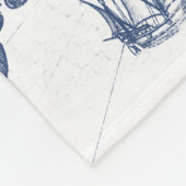 Orca Map Blue Fleecedecke (Ecke)