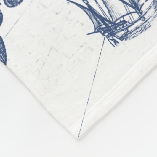 Orca Map Blue Fleecedecke (Ecke)
