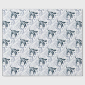 Orca Map Blue Geschenkpapier (Flach)