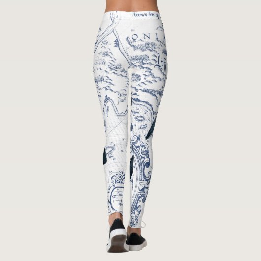 Orca Map Blue Leggings (Rückseite)