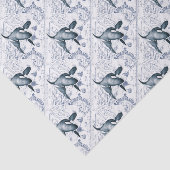 Orca Map Blue Seidenpapier (Ausschnitt)