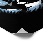 Orca mit Ohren Funny Oster Kinder Jungen Mädchen Poster (Ecke)
