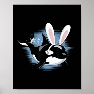 Orca mit Ohren Funny Oster Kinder Jungen Mädchen Poster