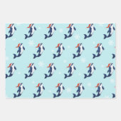 Orca mit Schneeflocken Geschenkpapier Set (Vorderseite 2)