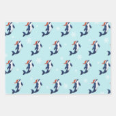 Orca mit Schneeflocken Geschenkpapier Set (Vorderseite)