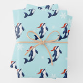 Orca mit Schneeflocken Geschenkpapier Set (Beispiel)