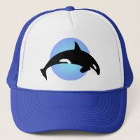 Orca-Mörder-Wal-Silhouette-Blau-Kreis