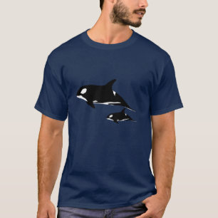 Orca Mutter und Kalb T-Shirt