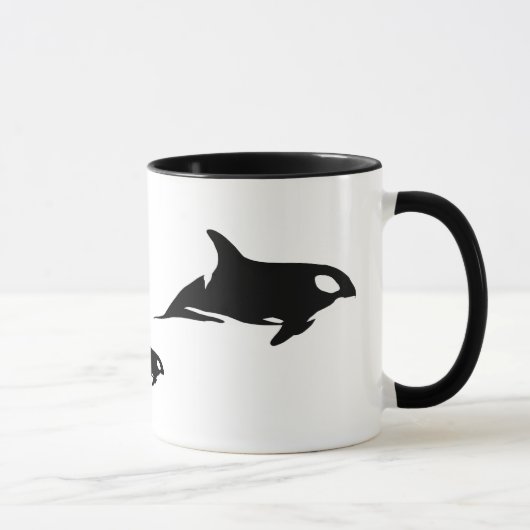 Orca Mutter und zwei Kälber Tasse (Rechts)