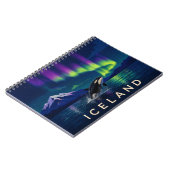 Orca Nordlichter Island Aurora Notizblock (Linke Seite)