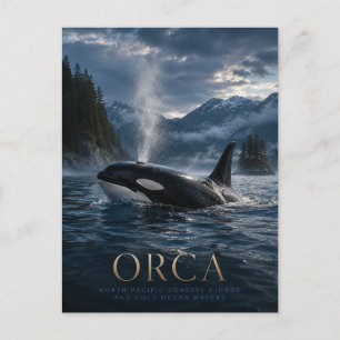 Orca Nordpazifik-Fjord TIERE Postkarte