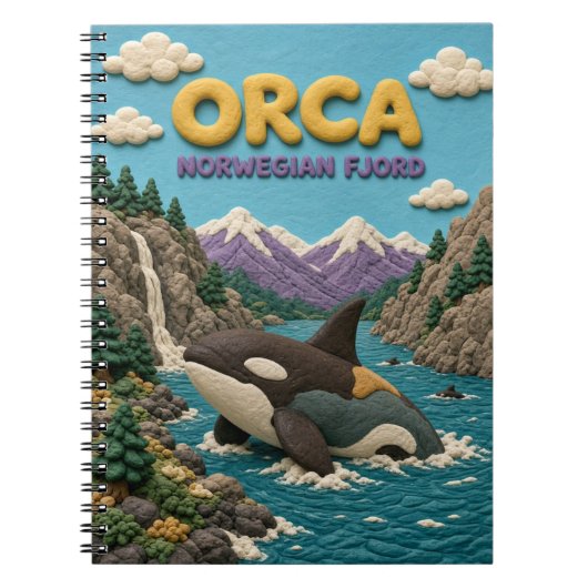 Orca Norwegian Fjord Moderne KlayKoo Notizblock (Vorderseite)