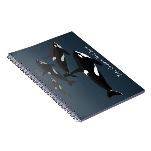 Orca Notebook Personalisiert Killer Whale Journal Notizblock (Rechte Seite)
