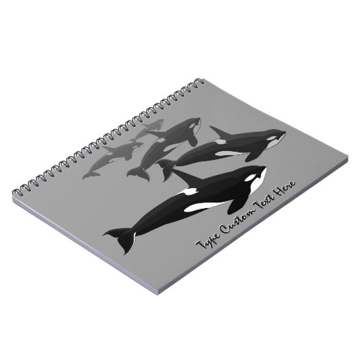 Orca Notebook Personalisiert Killer Whale Journal Notizblock (Linke Seite)