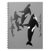 Orca Notebook Personalisiert Killer Whale Journal Notizblock (Vorderseite)