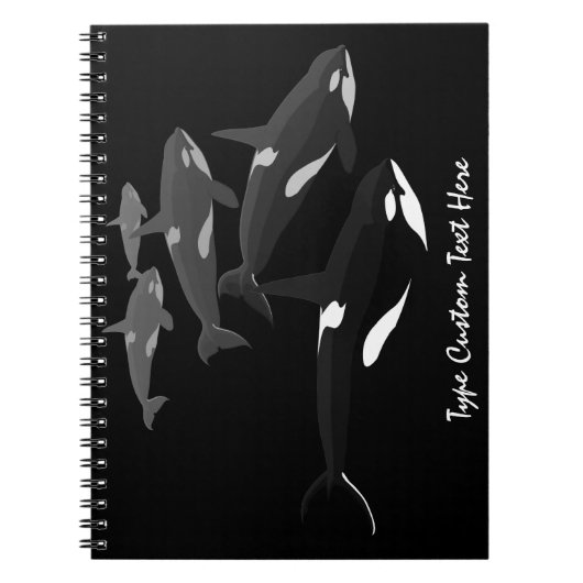 Orca-Notizbuch-personalisierte Notizblock (Vorderseite)