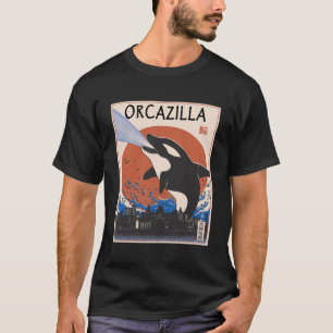 Orca Orcazilla Whale Vintager Niedlicher Wal T-Shirt