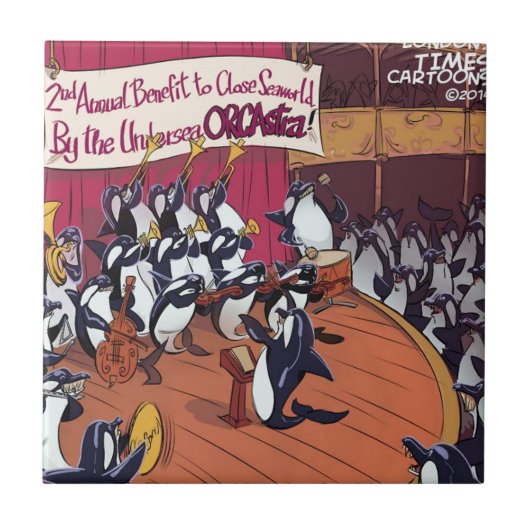 Orca Orchester Lustig Fliese (Vorderseite)
