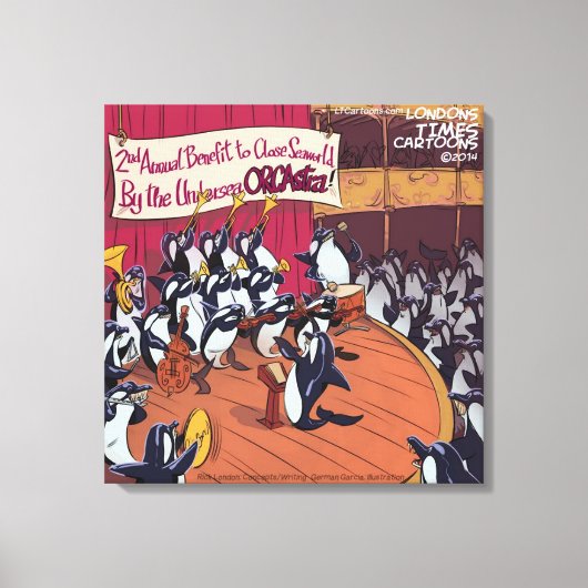 Orca Orchestra Funny Leinwanddruck (Vorderseite)
