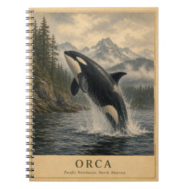 Orca Pacific Northwest VINTAGE Notizblock