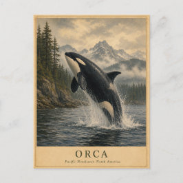 Orca Pacific Northwest VINTAGE Postkarte