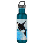 Orca Painting Edelstahlflasche (Vorderseite)