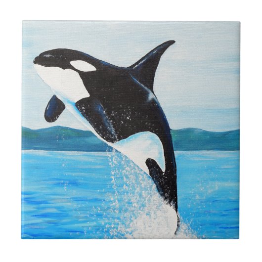 Orca Painting Fliese (Vorderseite)