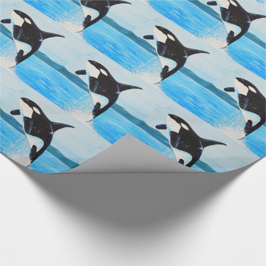 Orca Painting Geschenkpapier (Ecke)