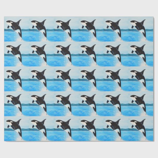 Orca Painting Geschenkpapier (Flach)