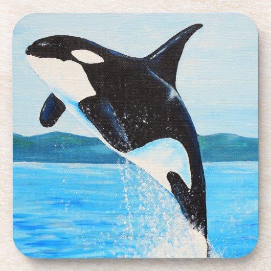 Orca Painting Getränkeuntersetzer (Vorderseite)