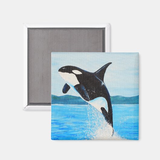 Orca Painting Magnet (Vorderseite/Rückseite)