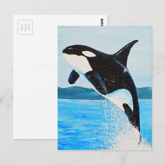 Orca Painting Postkarte (Vorne/Hinten)